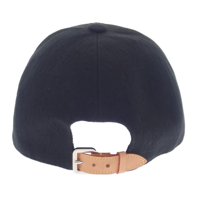 LOUIS VUITTON  M76585 cap black cotton/leather mens