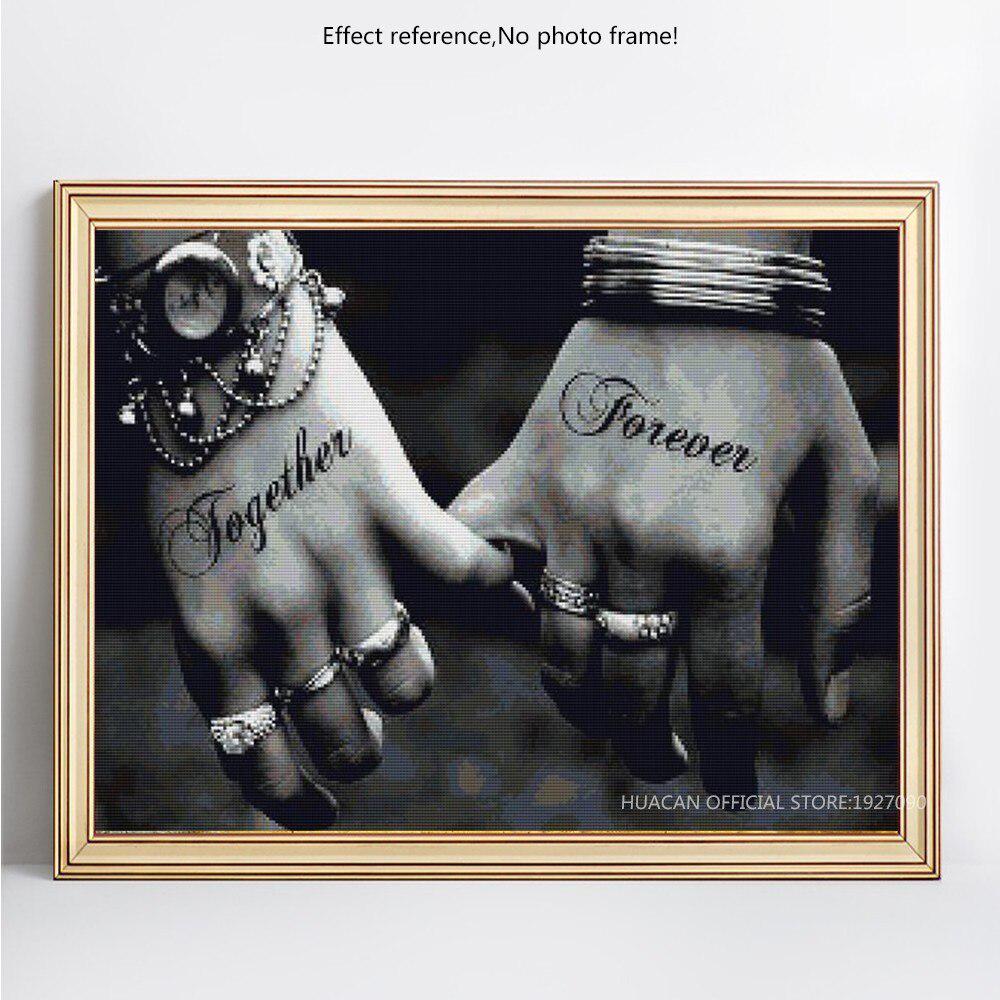 Diamond Painting Couple Holding Hands Full Round Rhinestones Diamond Embroidery Mosaic Cross Stitch