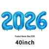 2026 Large Foil Number Balloons Set: 32'' & 40'' for New Year's Celebrations