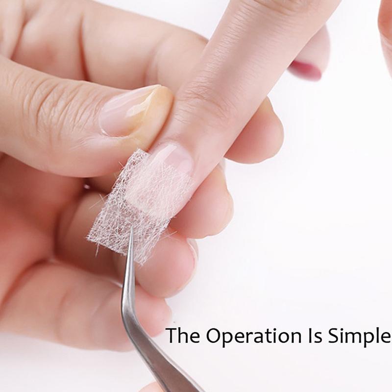 10/20 шт. Шелк из стекловолокна для формы для наращивания ногтей Нетканый шелк УФ-гель волокно