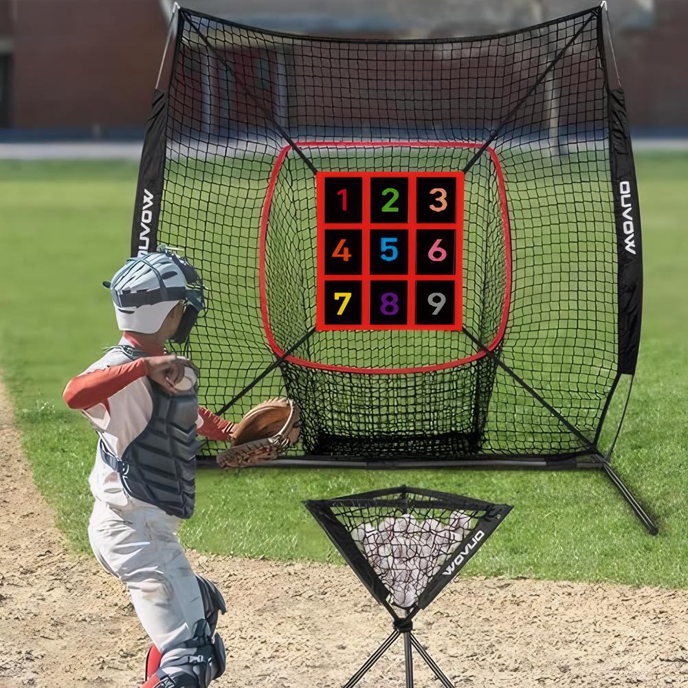 9-секционная нумерованная мишень для strike zone (Нет сети) Регулируемая мишень для питчинга Тренажеры для тренировки точности питчера для бейсбола и софтбола