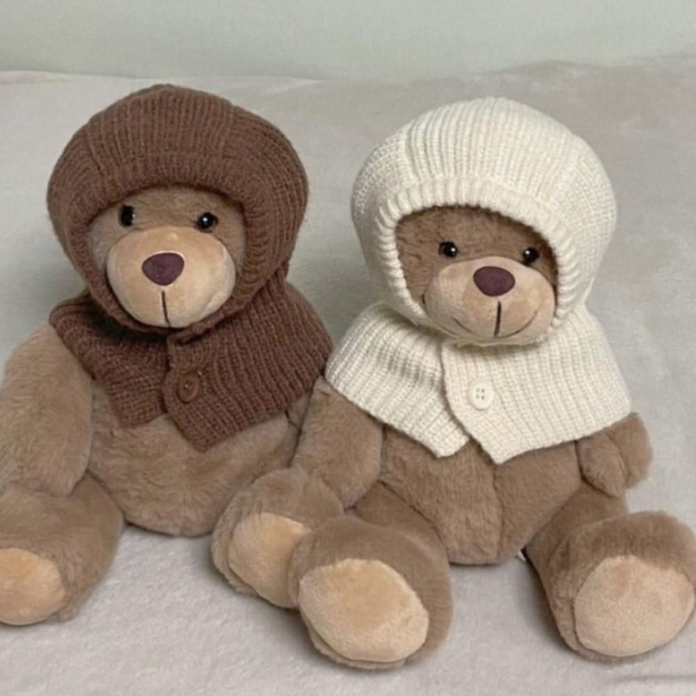 Fashion Dog Knitted Hat Soft Dog Head Cover Cute Cat Bear Hat  for Dog Cat