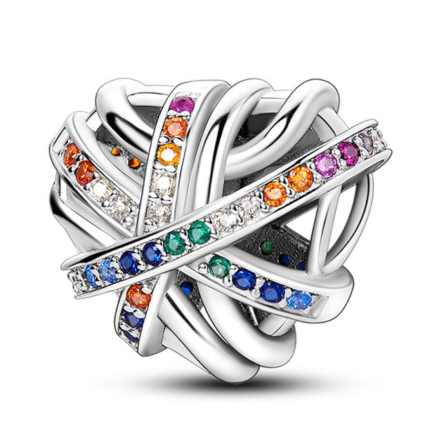 Рождественский подарок Подвески из бисера из стерлингового серебра 925 пробы Снежинка Лось Санта-Клаус Подвеска в виде рождественской елки Подходит для оригинального нового браслета Ювелирные изделия