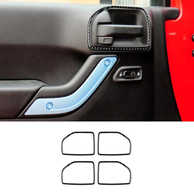 Аксессуары для салона автомобиля для Jeep Wrangler JK 2011 2012 2016 2014 2015 2016 2017 Черное декоративное углеродное волокно