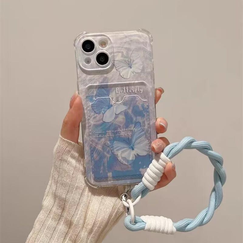 Чехол для Xiaomi Redmi Note 13 14 Pro Plus 12 11 10 Pro 12S 11S 9S 13C 12C 10C 9C 9A A2 A1 Покрытие TPU Бабочка Держатель для фотокарточек