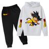 2025 MINISO New Winter Dragon BallHoodies+panrts  Kids Clothes Boys Goku Sets for Children Sizes 100-160 Street Suit Kawaii Fashion Tops Anime