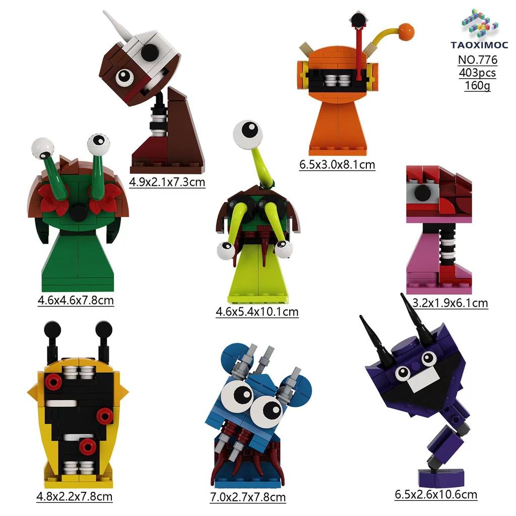 Building Blocks Sprunki Christmas Birthday Gift for Block Game Music Game Goods 3 of Toy, Sprunky, Children, Toy, Monster, (Phase [Set 8])