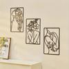 Metal Wall Art Decor Minimalist Abstract Woman Modern Line Drawing Elegant Female Single Line Wall Art for Contemporary Spaces