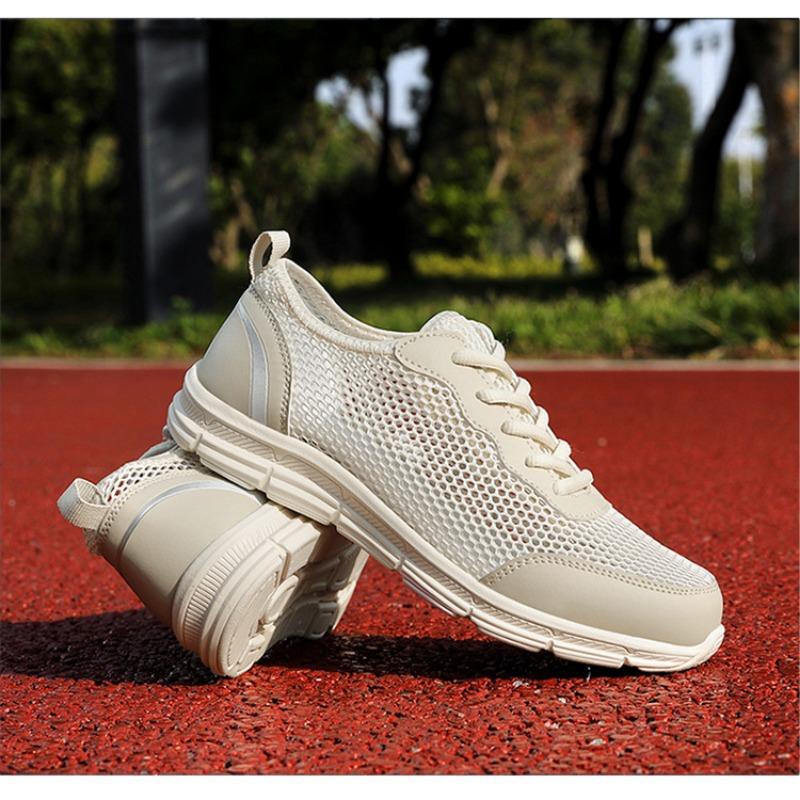 Spring New Comfortable and Lightweight Casual Sports Shoes with Flat Bottom Anti Slip Breathable Fashionable and Versatile Hollow Out Women's Shoes