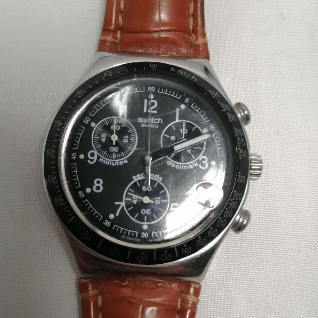 Б/у часы SWATCH черные коричневые
