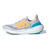 adidas UltraBoost светло-серые, ярко-оранжевые, голубые, мужские кроссовки Dash-Grey, Lucid-Cyan IE1758