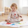 Waterproof Toddler Long Sleeve Apron Soft Baby Rice Pocket Smock Child Feeding Bib  Painting