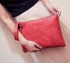 Solid Color Women Clutch Bag Leather Envelope Evening Handbag