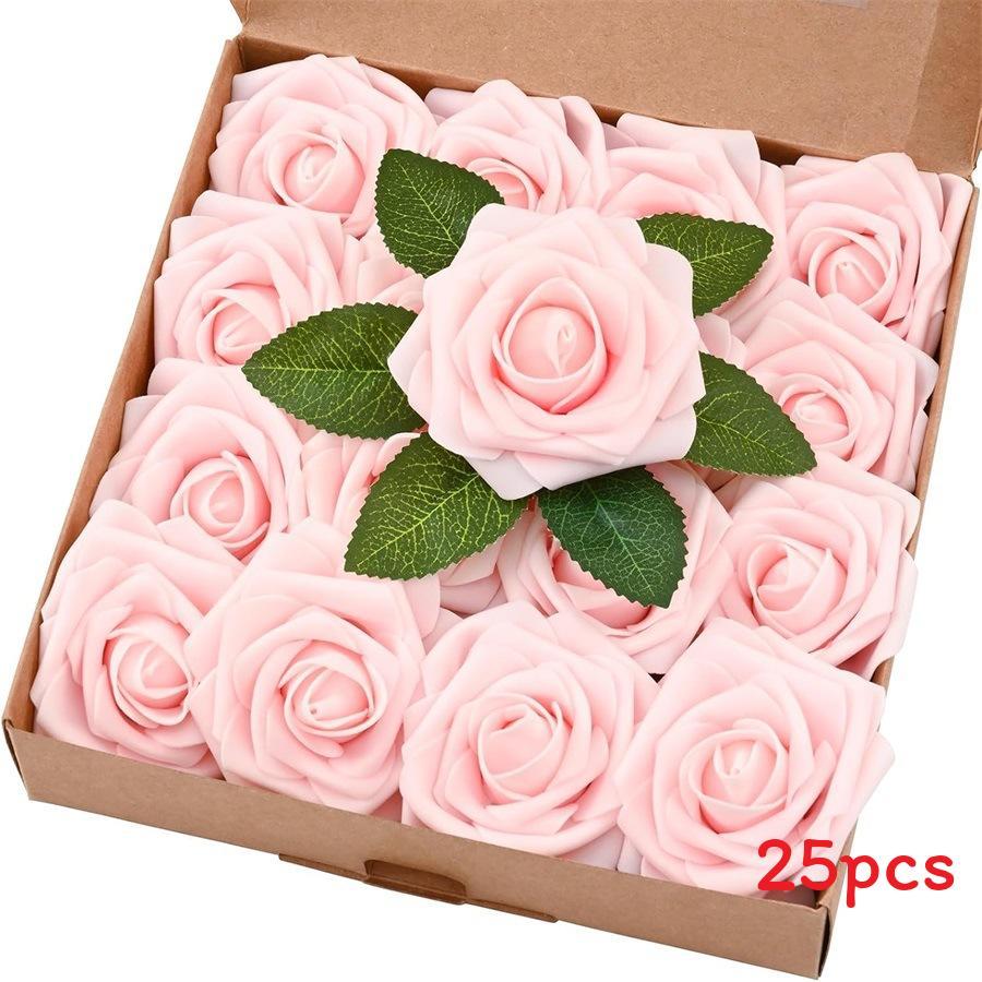 Foam Rose Flower Wedding Centerpiece Accessories With Stem For Home And Outdoor Decor