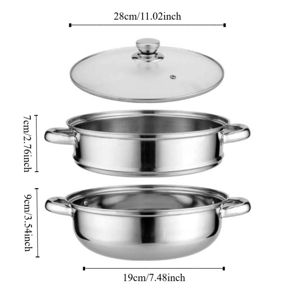 Посуда для приготовления на пару рыбы/супа/хот-пота, крышка из закаленного стекла, пароварки, пельмени