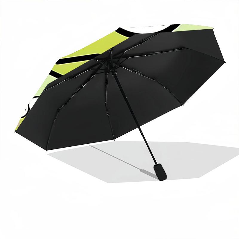 1pc Automatic Opening Umbrella with Frog Face Design - Portable Folding Design, 8-Bone Iron Frame, Outdoor Use, Perfect Gift for Fans, Travelers, Dail