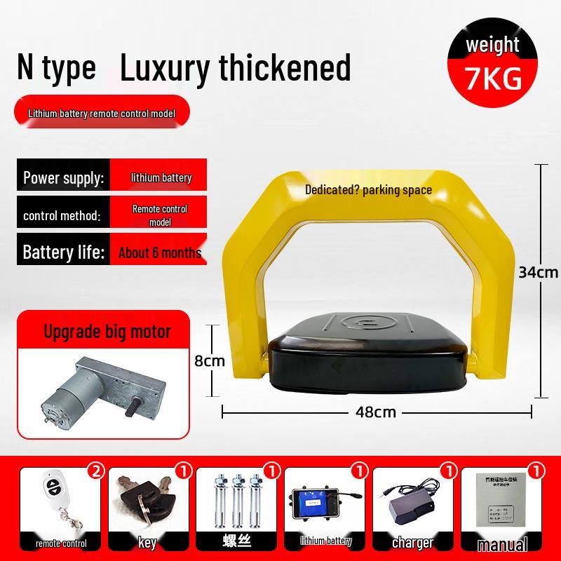 Smart Bluetooth-Enabled Waterproof Parking Space Lock with Remote Control and Sensor