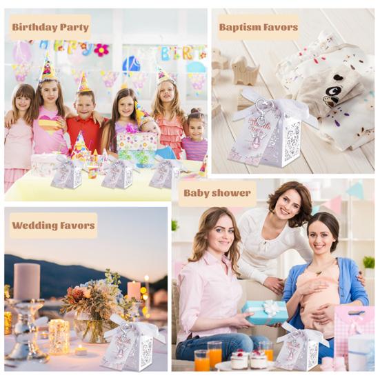 Подарочные коробки для подарков на рождение ребенка, набор прочных брелоков для подарков