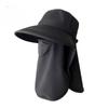 Summer UV Breathable Mask Neck Protection Sun Hat Large Brim All Round Sun Hat Outdoor Sun Protection Hat