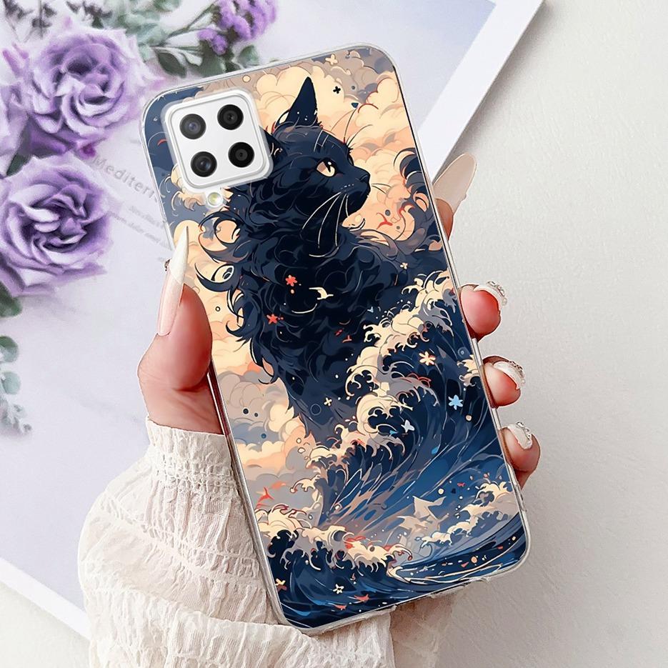 Чехол для Samsung Galaxy A22 4G Цветы Расписной Чехол Мягкий Тонкий Чехол для Телефона Для Samsung A22 A 22 Galaxy A42 5G Чехлы Сумки