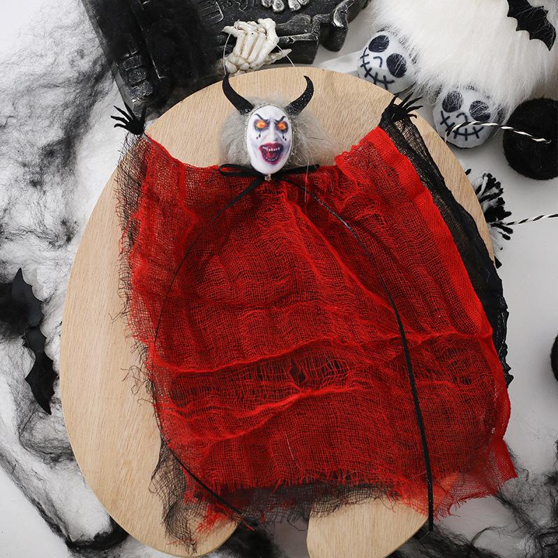 Halloween Horror Dolls Toy Pendant Evil Ghost Pendant Ornaments Haunted Houses Props for Halloween Festival Party Decor Supplies