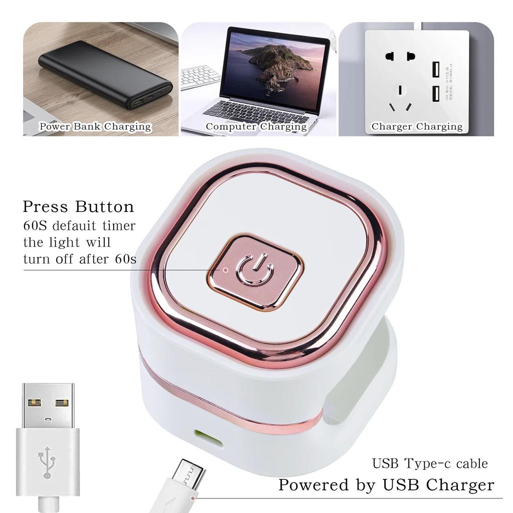 Мини-лак для ногтей, лампа для сушки клея, usb-интерфейс, миниатюрная квадратная светотерапевтическая лампа, светодиодная лампа для наращивания ногтей, портативная УФ-лампа