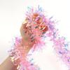 2pcs Christmas Tinsel Garland, Pink Glittering Decoration For Tree Party Wedding Supplies, Party Decor, Holiday Decor