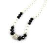 [L1639] - Black Ivory 'Sissi' Necklace