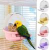 Plastic Bird Cage Feeder Squirrel Proof Bird Feeder Cups Portable Parrot Feeder