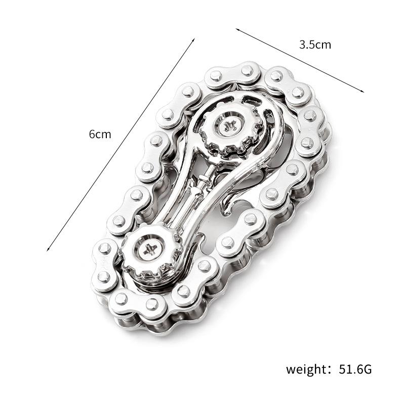 Chain Wheel Flywheel Fingertip Gyro Chain Metal Toy Stress Resistance Figets Spinner Popite Stress Resistance Simpl Dimmer