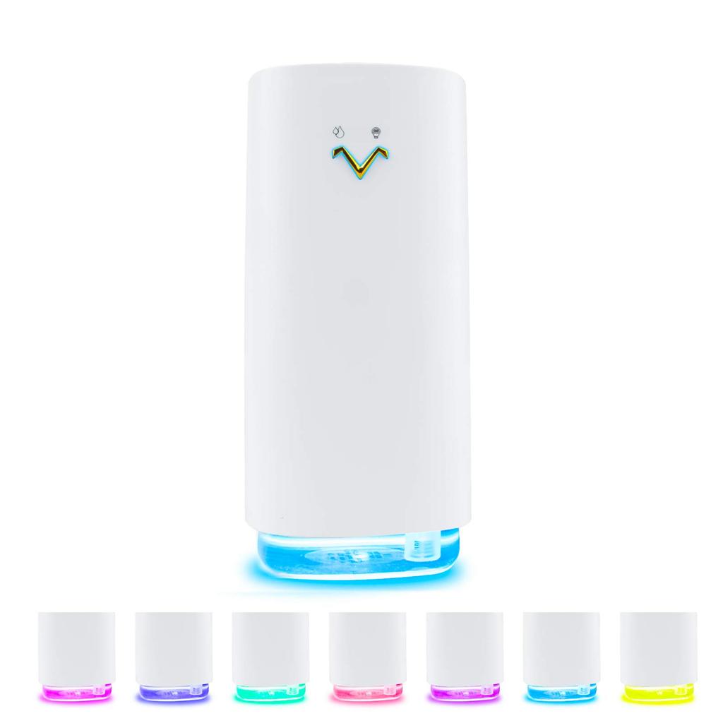 Night Light Humidifier Large Capacity 320ml Tabletop Humidifier Car Humidifier Projector Humidifier 7 Color LED Light Design Used In Office and Room