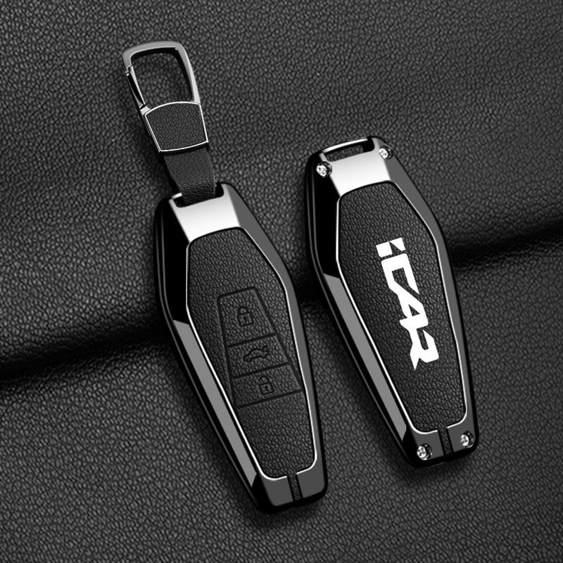 Чехол для ключей для Chery iCAR 03t Long Range EQ7 2025 года - Унисекс, Полностью закрывающийся, Ракушка с пряжкой