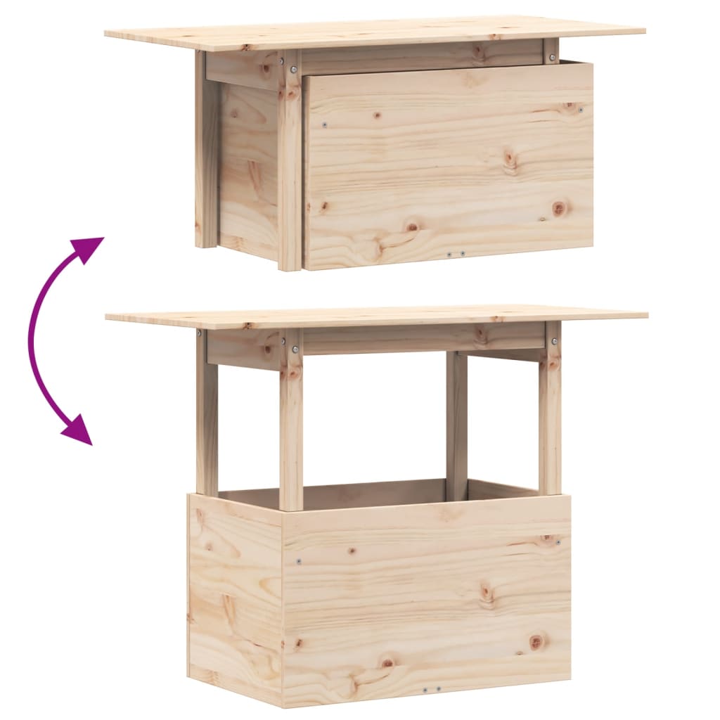 Garden Table 100x50x75 cm Solid Pine Wood