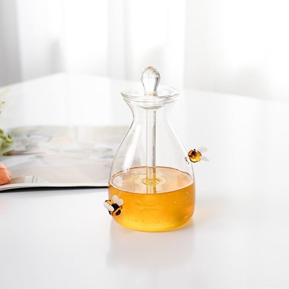 Large Capacity Honey Pot Three-dimensional Bee Honey Container Creative Syrup Jar  Breakfast