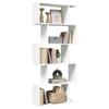VidaXL 5-Tier Room Divider Shelf White 70x24x161 Cm, Shelf, Bookcase, Storage Shelf, 858093