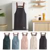 Work Apron Waterproof Oil-proof Kitchen Apron with Large Pockets Durable Stylish Workwear for Home Garden