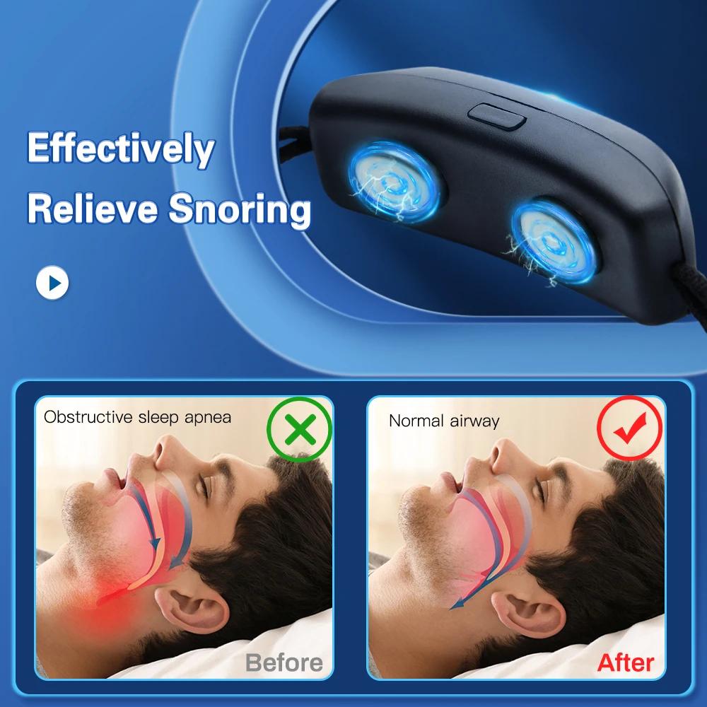 EMS Pulse Stop Snore Портативное удобное устройство для хорошего сна Stop Snore Health Care Помощь при апноэ во сне USB Smart Устройство против храпа