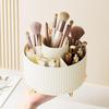 Makeup Brush Holder Large Capacity Multiple Compartments Multi-angle Rotating Countertop Cosmetic Organizer