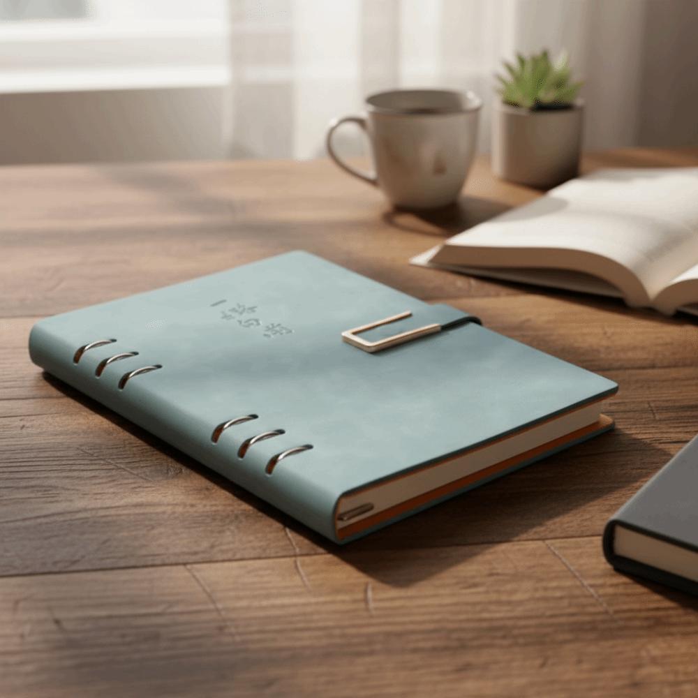100 Sheets Loose Leaf Notebook 200 Pages Refillable Notebook Retro PU Hardcover Notebook School