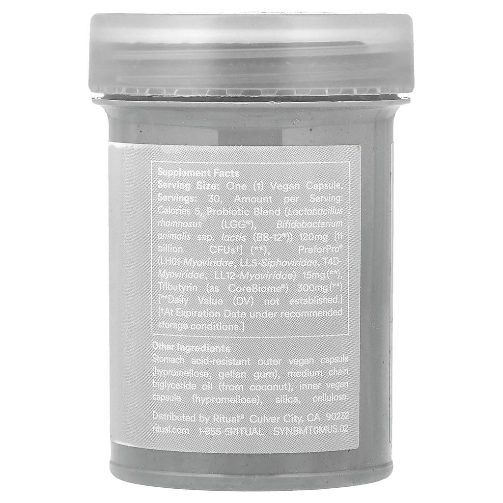 Ritual, Synbiotic+®, Mint, 30 Veggie Capsules