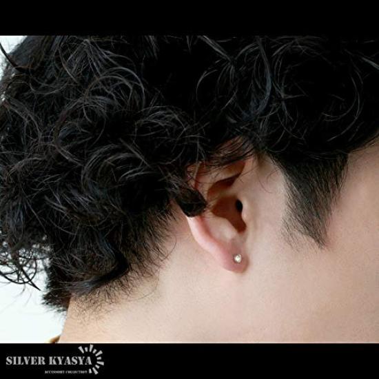 Простой гладкий пусет из серебра 925 пробы для одной 18G [Silver KYASYA] серьги, серебро, штанга, серьги, мужчины, серебро, гипоаллергенный, ухо,