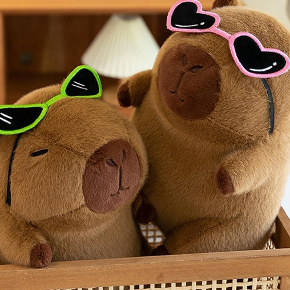 Simulation Capybara Plush Doll Cartoon Capibara Fluffty Doll Cute Capybara Plush Toy  Home Decor