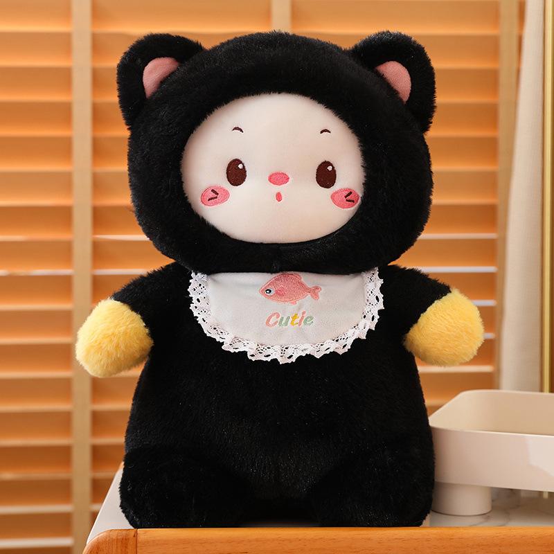 Милая плюшевая кукла-котенок, очень мягкая, милая, тряпичная кукла для девочки, подушка для обнимания и сна для детей