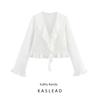 Kaslead New Arrival Women's Clothing Fashion Style Fashion Simple All-Match Long Sleeves V-neck Shirt 3666053
