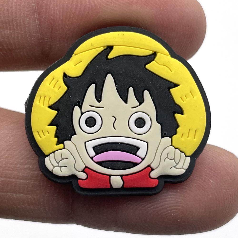 Мультяшные персонажи One Piece - Наклейки для обуви Crocs - Декоративные аксессуары из мягкой резины