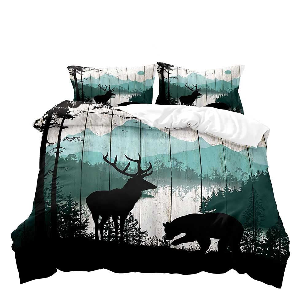Wildlife Duvet Cover Set For Teens Adults Queen King Size Quilt Covers Lightweight Down 2 Pillowcases 1 Duvet Cover No Comforter