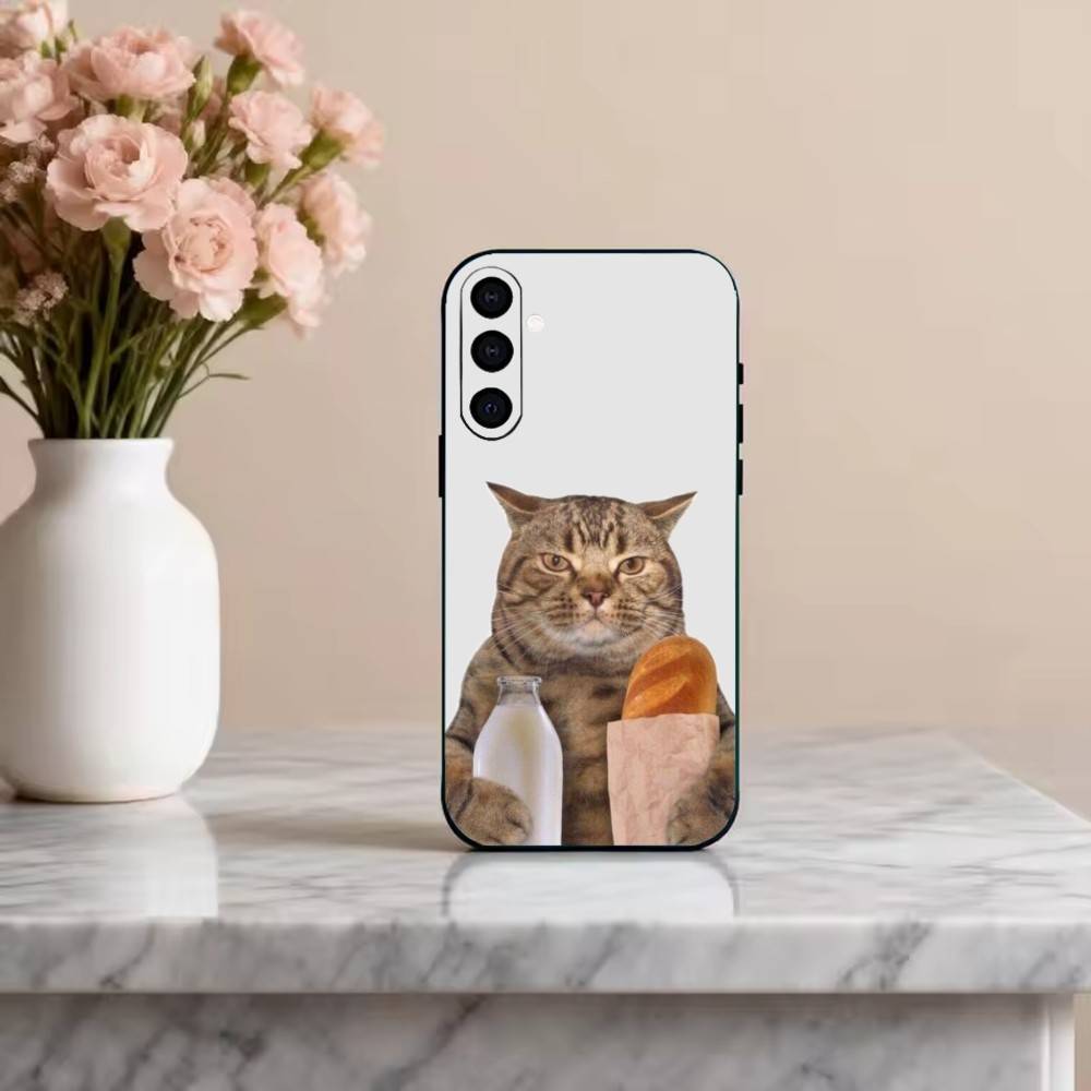 F-Funny C-Cat C-Cute Phone Case For Samsung Galaxy A73,A72,A71,A70,A53,A52,A51,Others Soft Black Cover