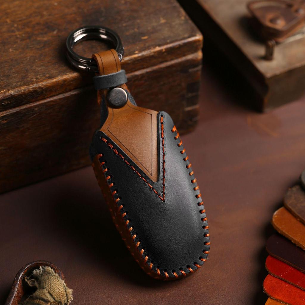 Чехол для автомобильных ключей HALLMO из натуральной кожи для Ford