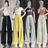 Lazy Drooping Simple Wide-leg Pants for Women In Spring and Summer New High-waist Straight-leg Casual Versatile Sports Pants