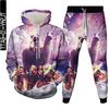 Autumn Spring Men Fashion 3D Hoodies+Jogger Pants Sets Animal Sheep Beautiful Peacock Print Clothing Women Tracksuit Size S-6XL